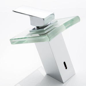 Color Changing Bathroom Sink Glass Faucet - Wash Your Hands With Style!