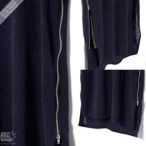 Side Zipper Sweater Dress