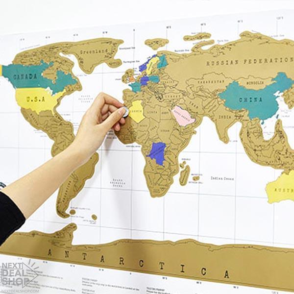 World Travel Scratch Map - Show Off Your Travel Footprint!