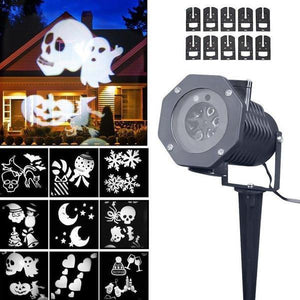 Motion Projector w\/ 10 Pcs Pattern Lens - Flying Snowflakes and More!